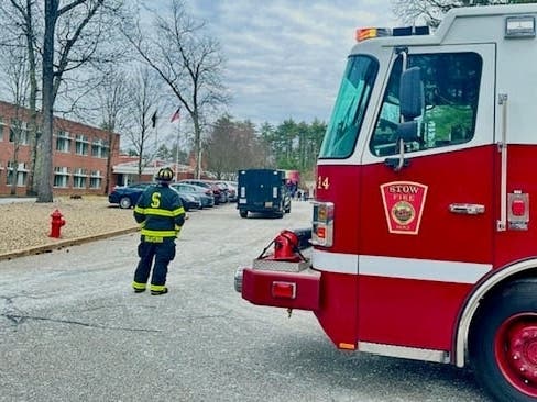 Stow firefighters responded to a Concord resident bringing a fragmentation grenade to the state Department of Fire Services office in Stow.