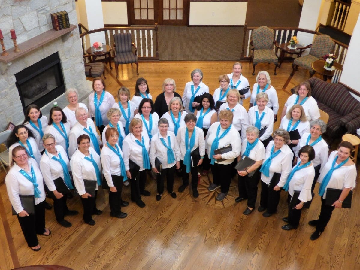 The Hundredth Town Chorus will hold a free concert at the senior center on April 28 to mark its 75th anniversary.