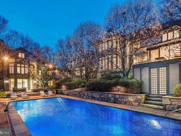 Virginia, DC Dream Homes: 1930 Estate With Pool, Tree Top Views