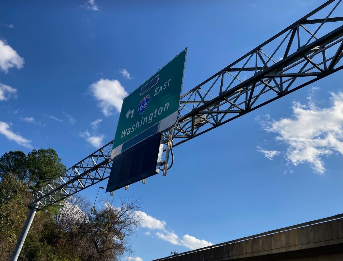 Bypass lanes are allowing drivers to avoid roundabouts at the Nutley Street and I-66 interchange.