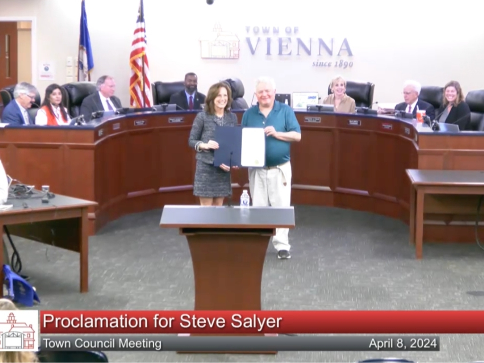 Steve Salyer, a Vienna youth sports referee for 42 years, was praised in a Vienna Town Council for his impact and dedication to good sportsmanship.