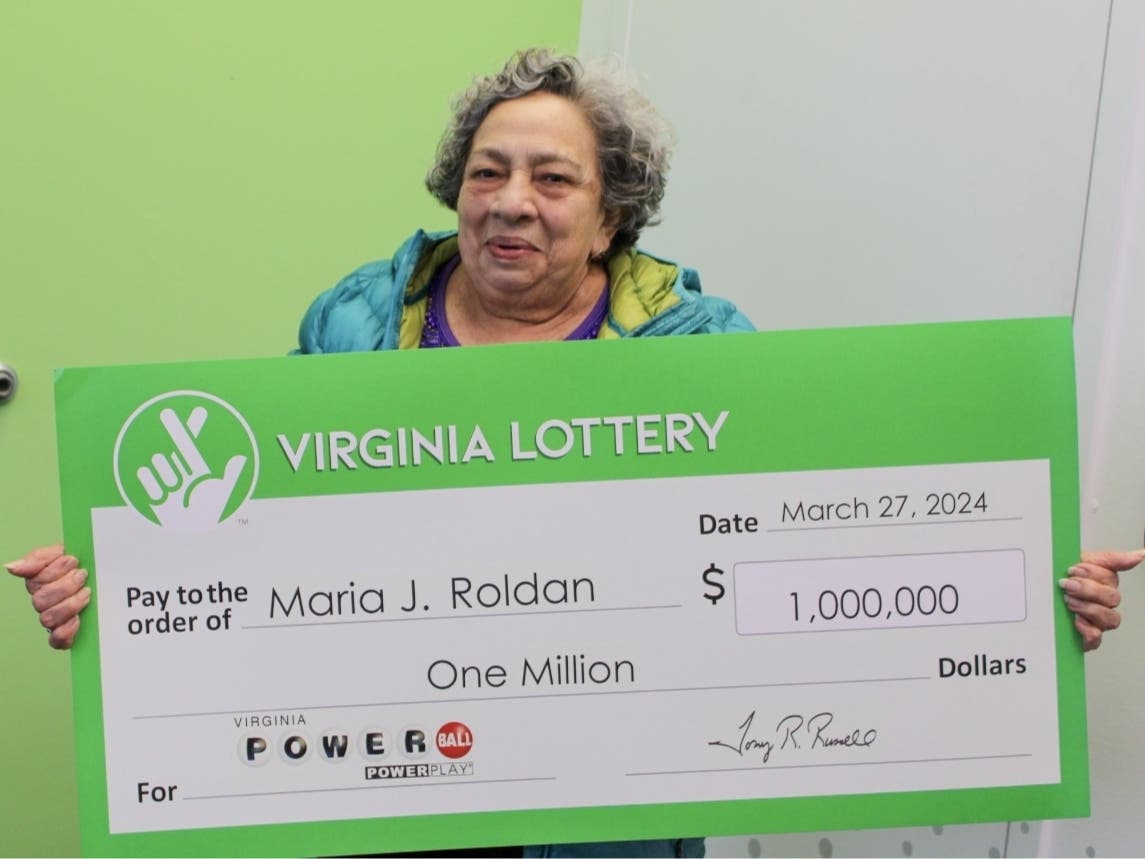 A Vienna woman turned in a lottery ticket that was the only to win $1 million in the March 11 Powerball drawing.