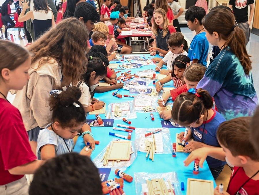 Students created wooden American flags and learned about Memorial Day as part of a pre-holiday curriculum program at some Loudoun County elementary schools.