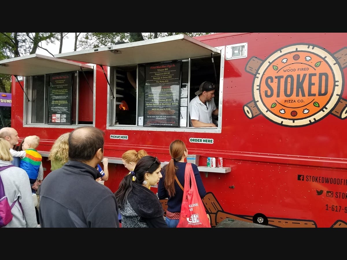 Stoked also has a food truck that's popular on Brookline Day, seen here from a previous year. 