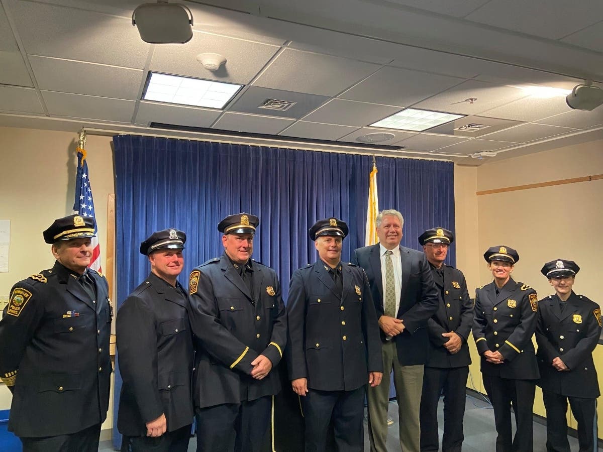 Among those promoted was patrol officer Megan Keaveney who is the youngest woman to be promoted to her position in the history of the department, according to Massachusetts Association of Women in Law Enforcement​.