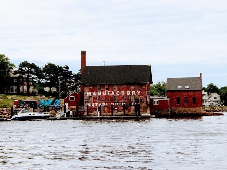 Gloucester Harbor (above) was the scene of a dramatic rescue Wednesday morning after fishing boat with 44 people on board caught fire. 