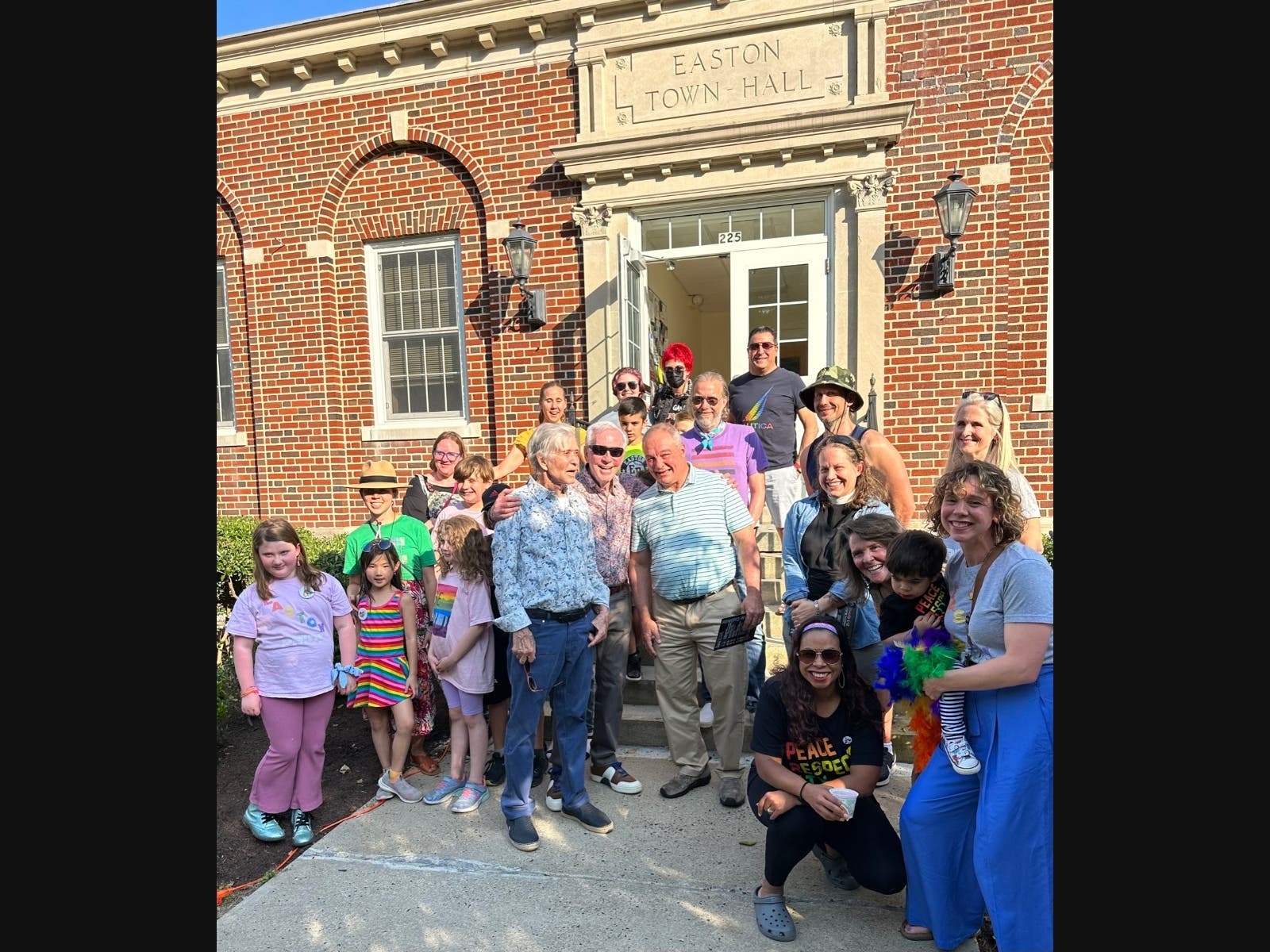 Pride Flag Raising Draws Hundreds Of Residents To Easton Town Hall 