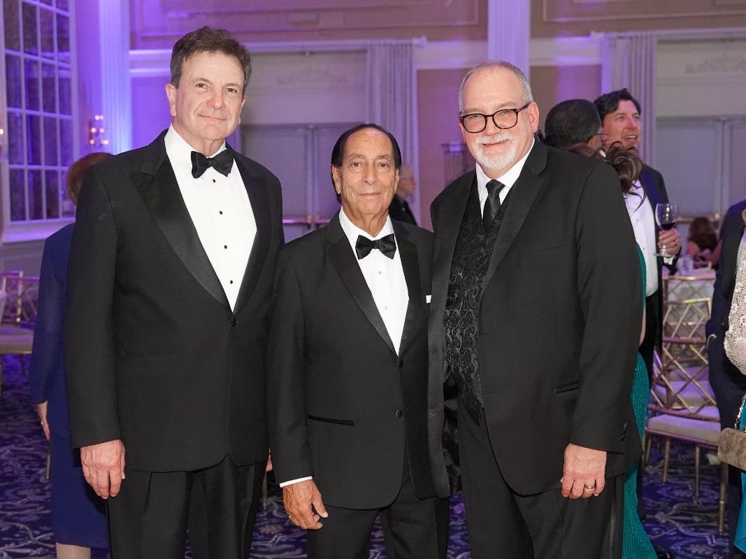 Pictured from l. to r. are Saint Peter’s Healthcare System’s 2024 Gala honorees:   David A. Harwood, MD, Richard A. Malouf, Sr., and William J. Lowe, III, MD.