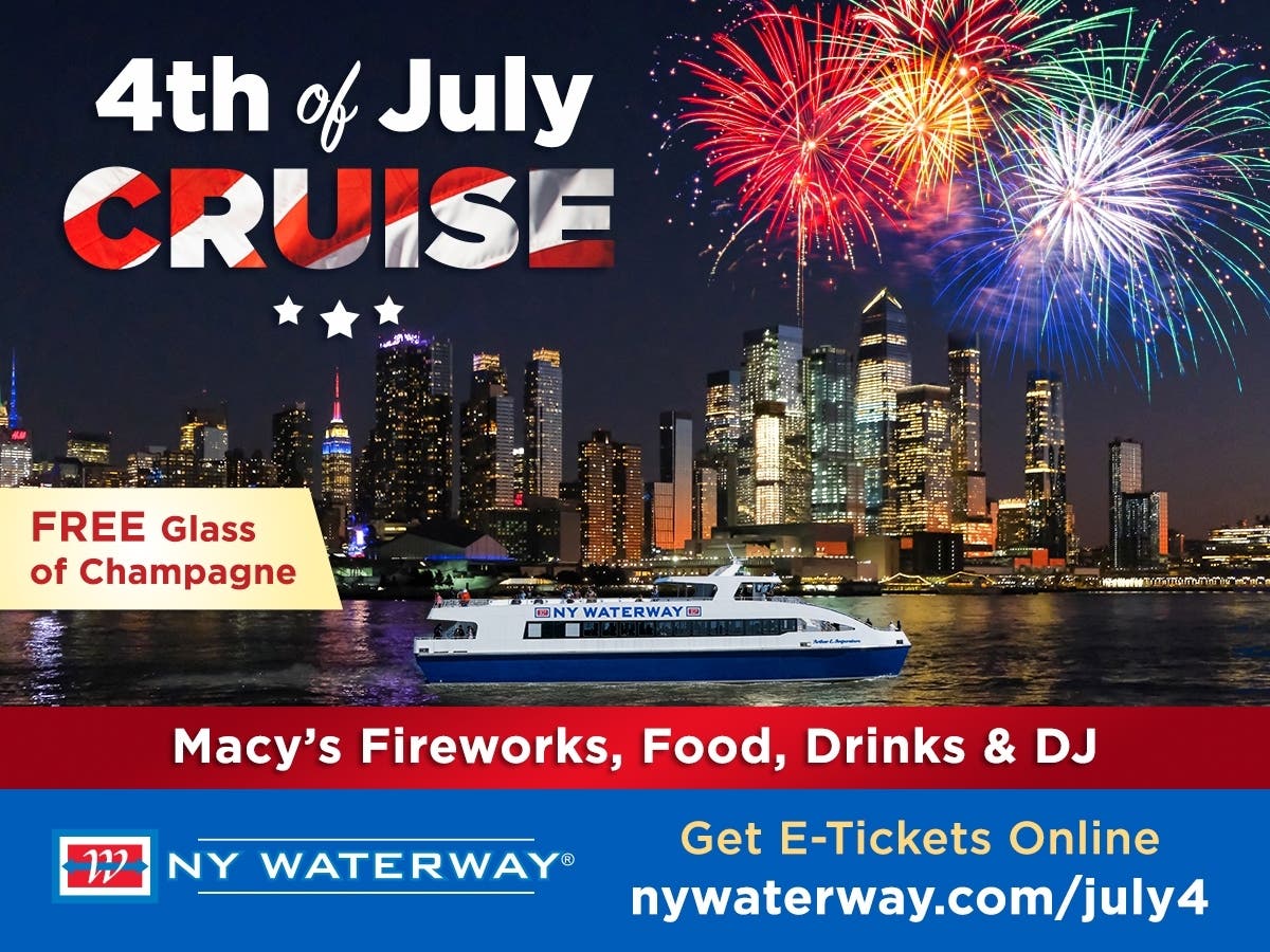 Tickets Now On Sale For NY Waterway's 4th Of July Fireworks Cruise