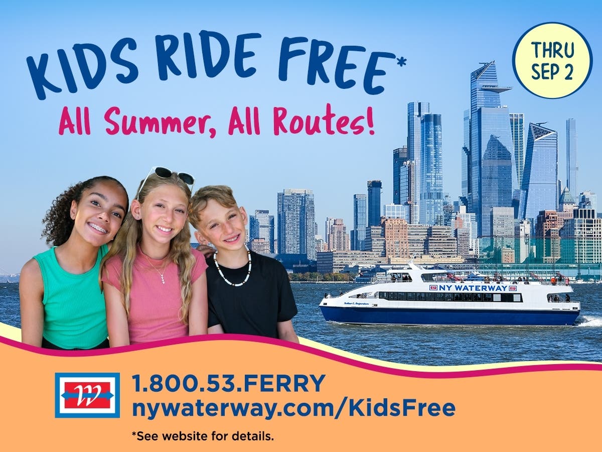Kids Ride Free On NY Waterway Ferries This Summer Season