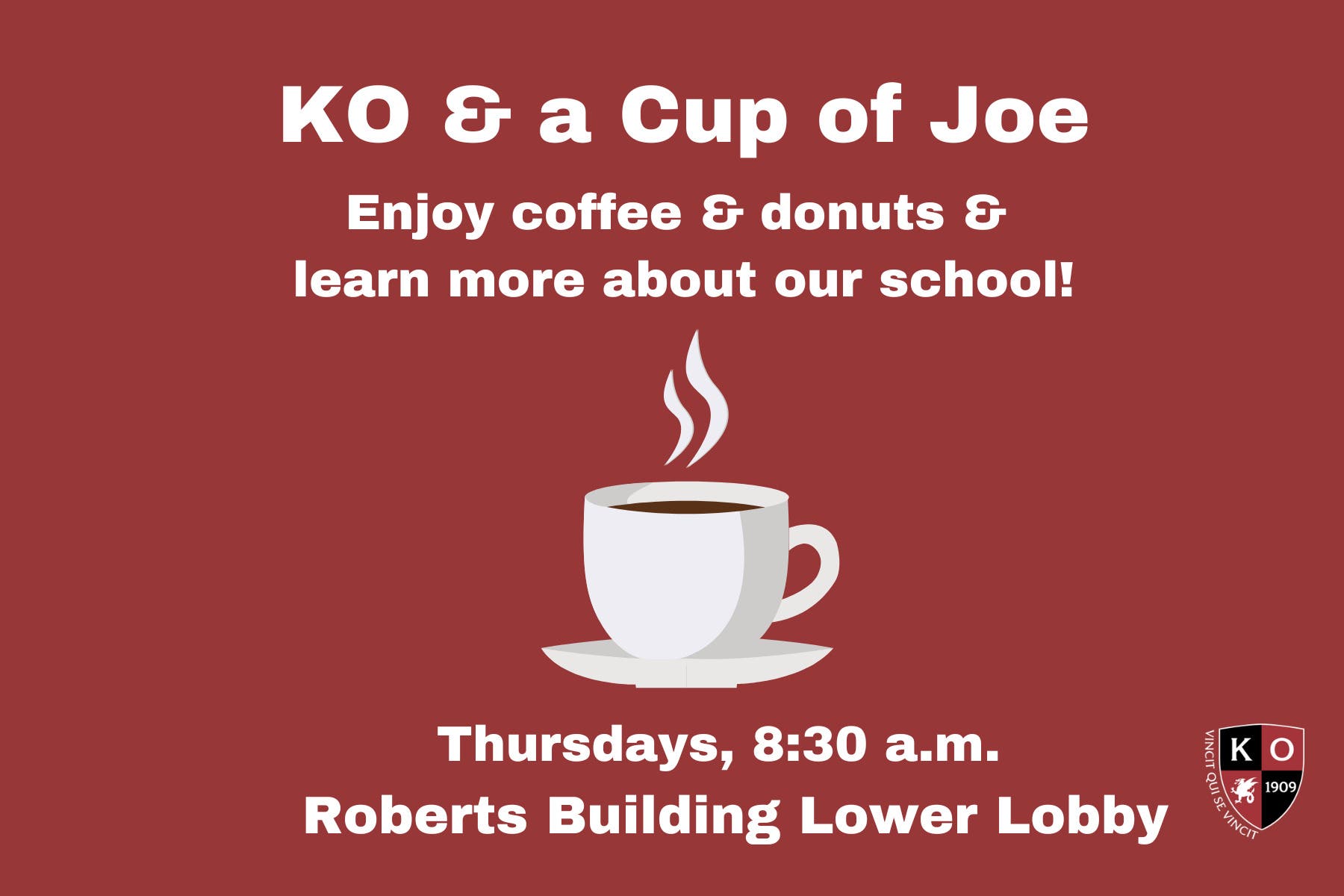 KO & A Cup of Joe Information Session at Kingswood Oxford