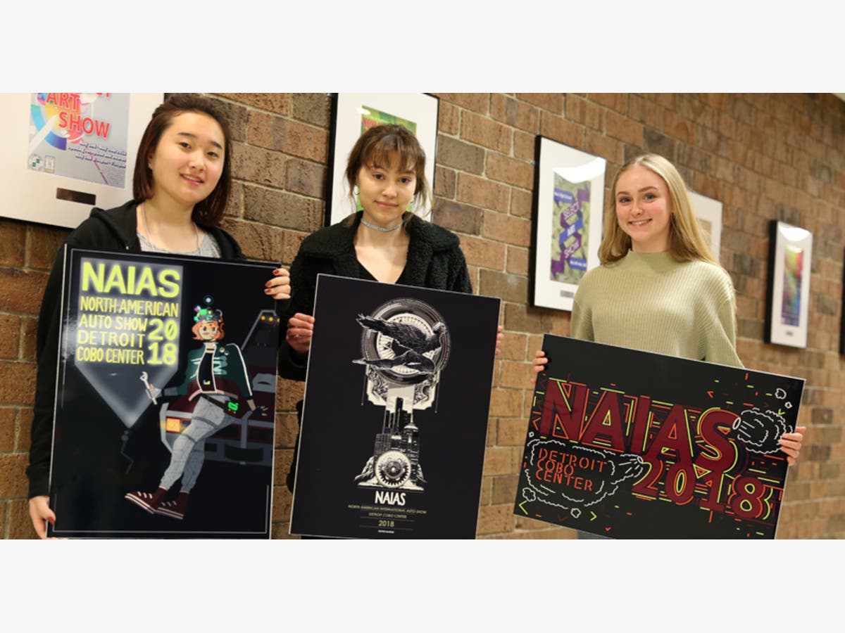 3 Novi Students Win Auto Show Poster Awards