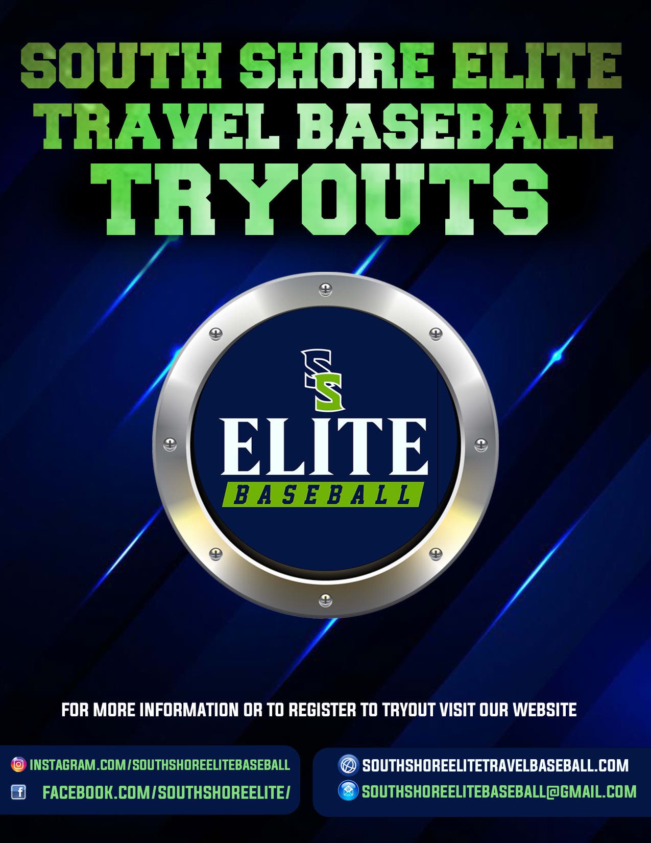 South Shore Elite Fall Baseball Tryouts