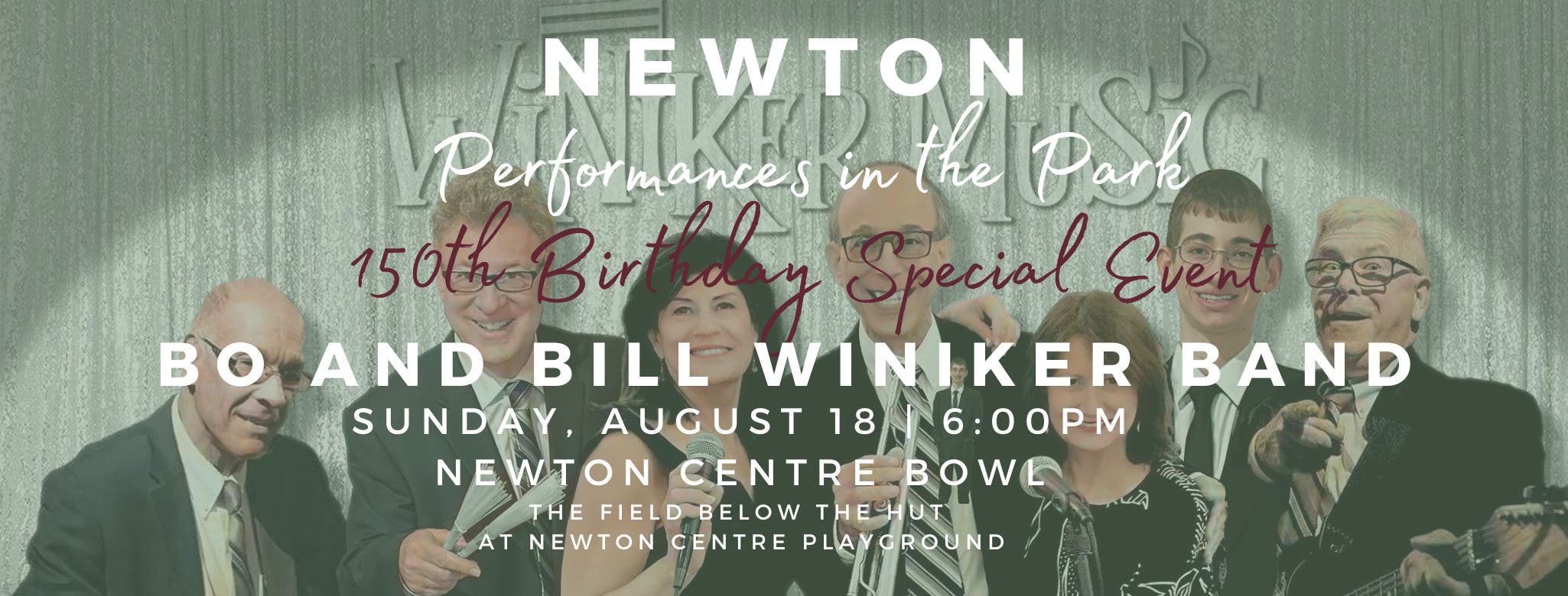 Free Summer Concert - Newton Celebrates 150 years with the Winiker Band