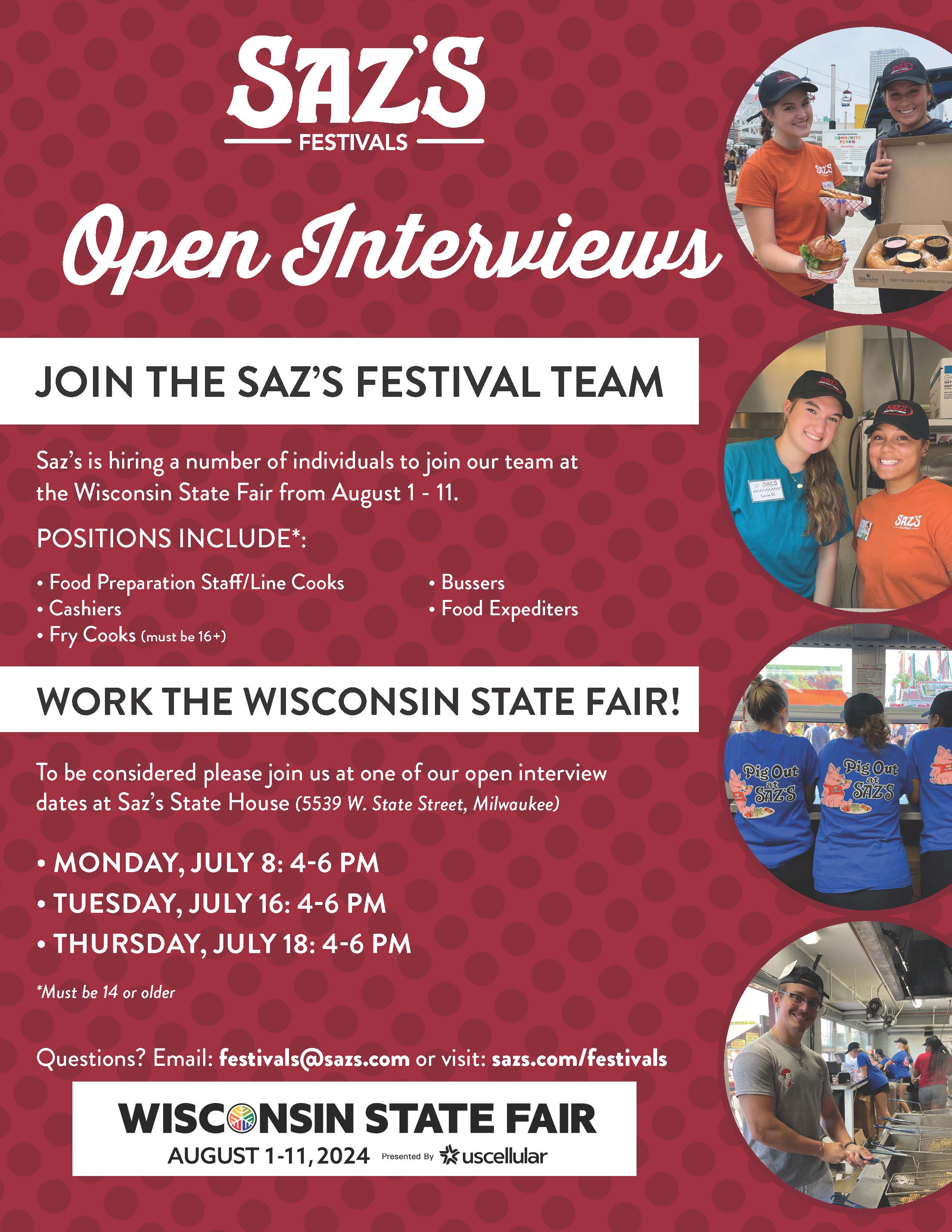 Saz's State Fair Open Interviews