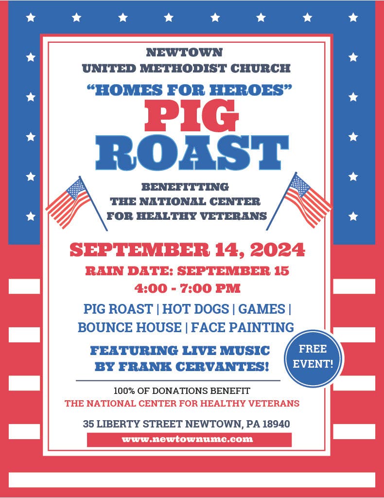 Newtown United Methodist Pig Roast Benefits “Homes for Heroes”