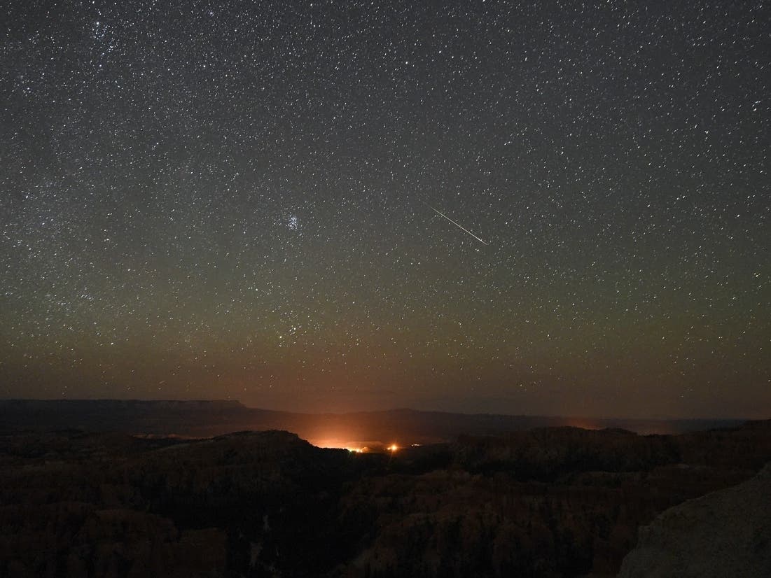 The Perseid meteor shower in August is one of the most anticipated of the year. In the photo above, a shooting star streaks across the sky above Inspiration Point in Bryce Canyon National Park, Utah.