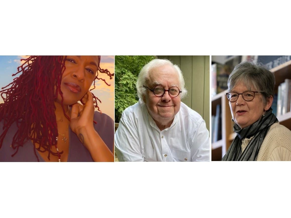 (l. to r.) Connecticut State Poet Laureate Antoinette Brim-Bell, Ridgefield poet laureate Ira Joe Fisher and award-winning poet Terry Blackhawk