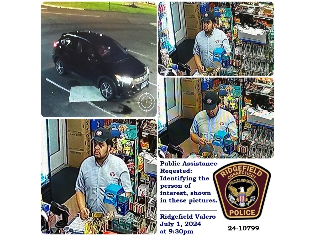 Ridgefield Police Seek Public's Aid In Gas Station Theft Investigation