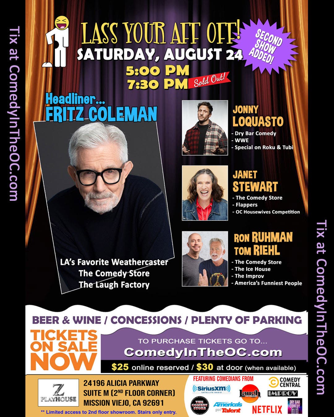 Fritz Coleman at The Z!! August 24