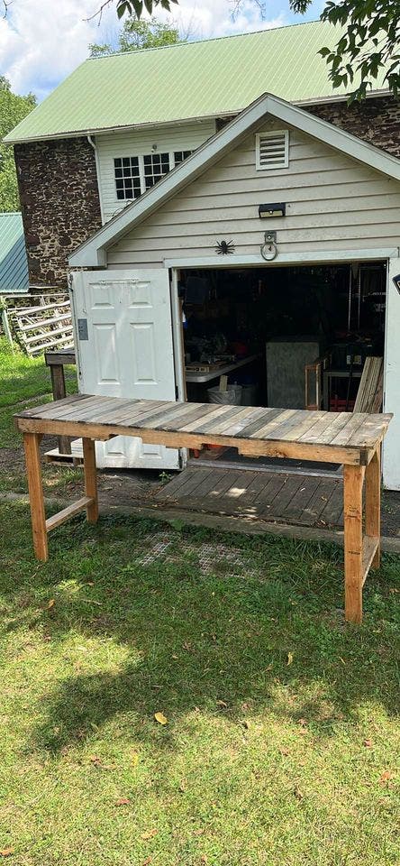 Repurposed Pallet Wood Pub Table - Asking $175