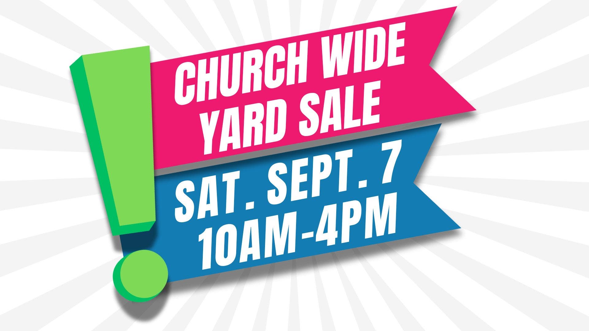 HUGE Church Yard Sale