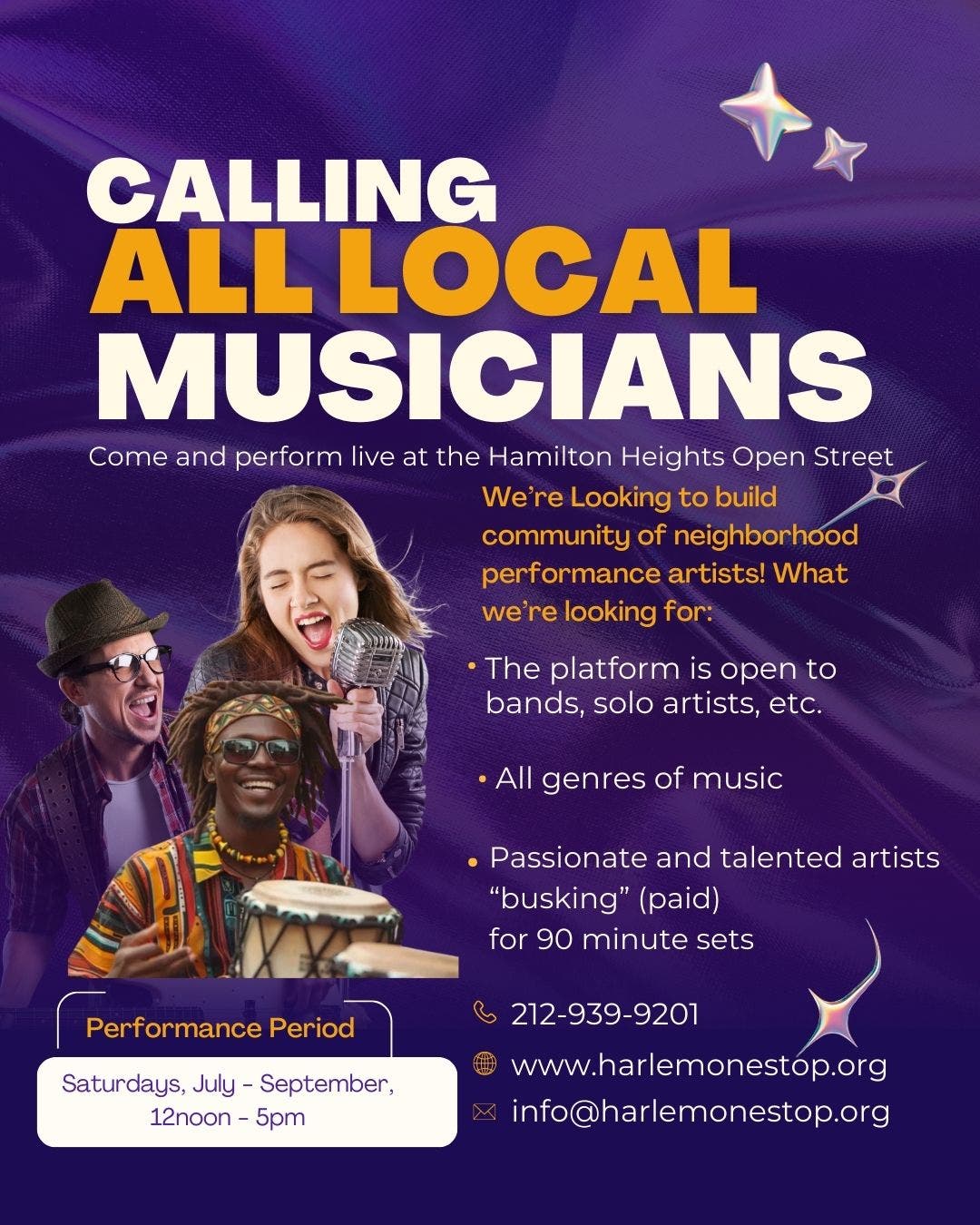 Calling All Local Musicians in Hamilton Heights, West Harlem