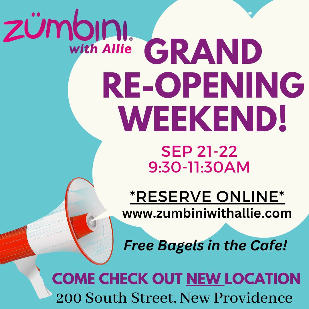 Families Grand RE-Opening Zumbini with Allie Indoor Play Space this Weekend