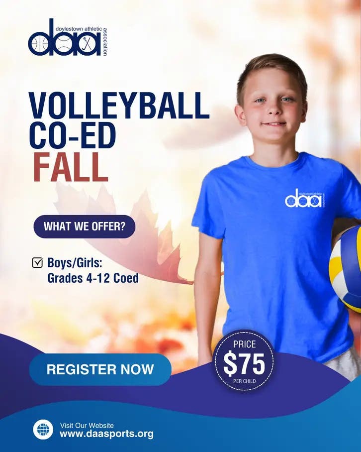 DAA OPEN REGISTRATION - Fall Co-ed Volleyball