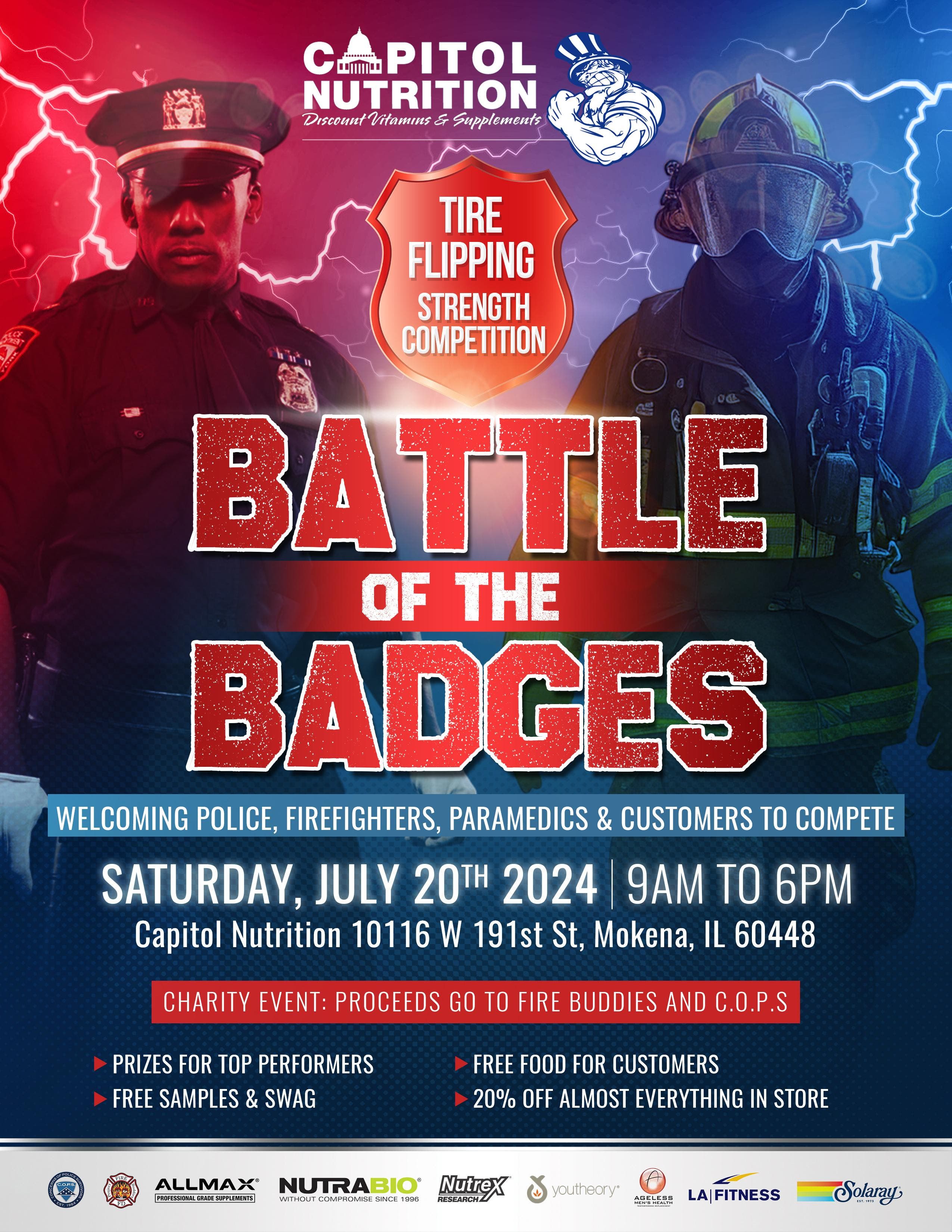 Battle of the Badges Tire Flipping Competition & Sale