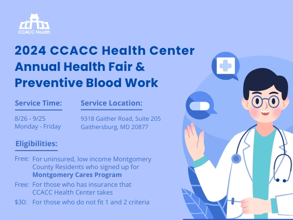 2024 CCACC Health Center Annual Health Fair & Preventive Blood Work