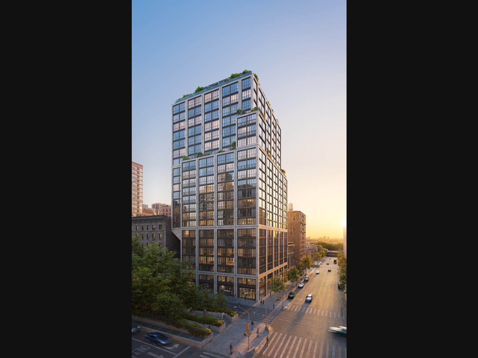 An image of the new building that will soon stand at the corner of Broadway and West 96th Street.