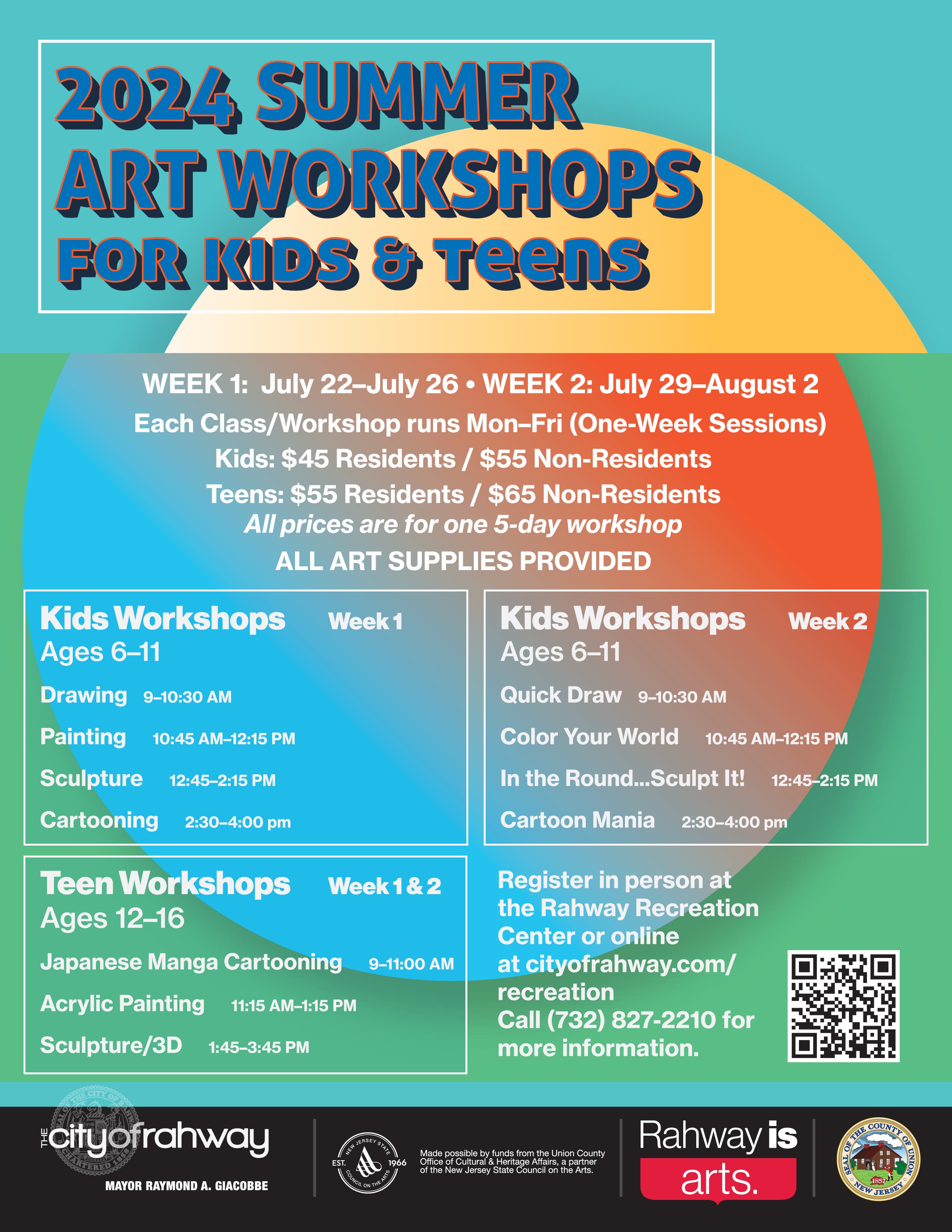 2024 Kids & Teens Summer Art Workshops