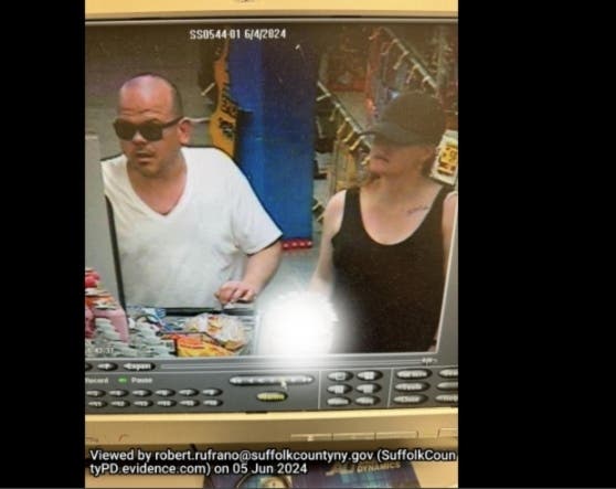 A man and woman stole groceries from Stop & Shop in Lake Ronkonkoma on June 4, Suffolk police said.