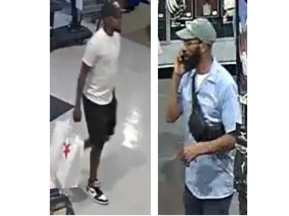 Two men stole goods from Dick's Sporting Goods in Melville on Aug. 3, Suffolk police said.