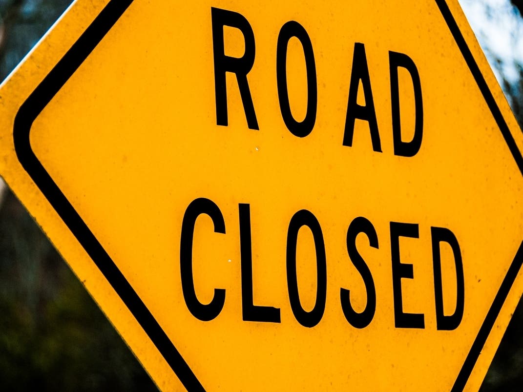 All lanes on Route 25A in the Port Jefferson and Port Jefferson Station area are closed until midnight because of a Friday gas main break, according to 511 NY.