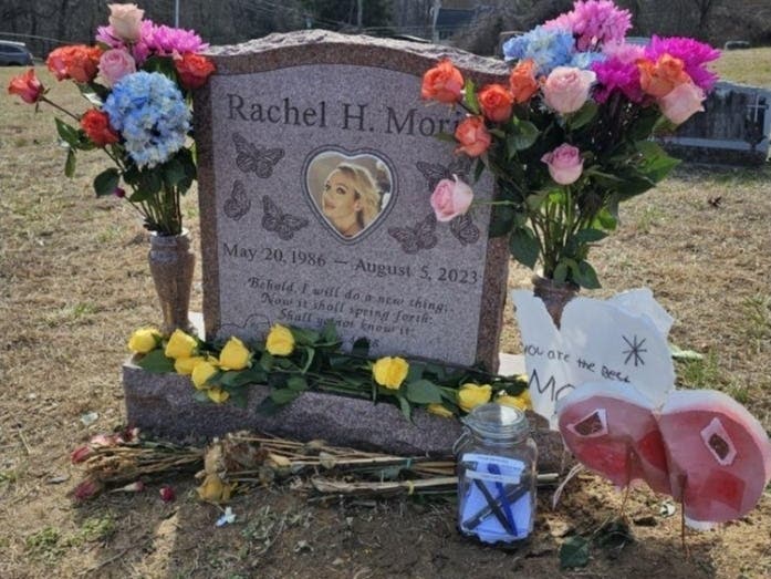 Rachel Morin's family chose to record the unveiling of the headstone to ensure Morin's memory continues, according to the family's legal representation. A $35,000 reward for information leading to an arrest and conviction is still being offered.