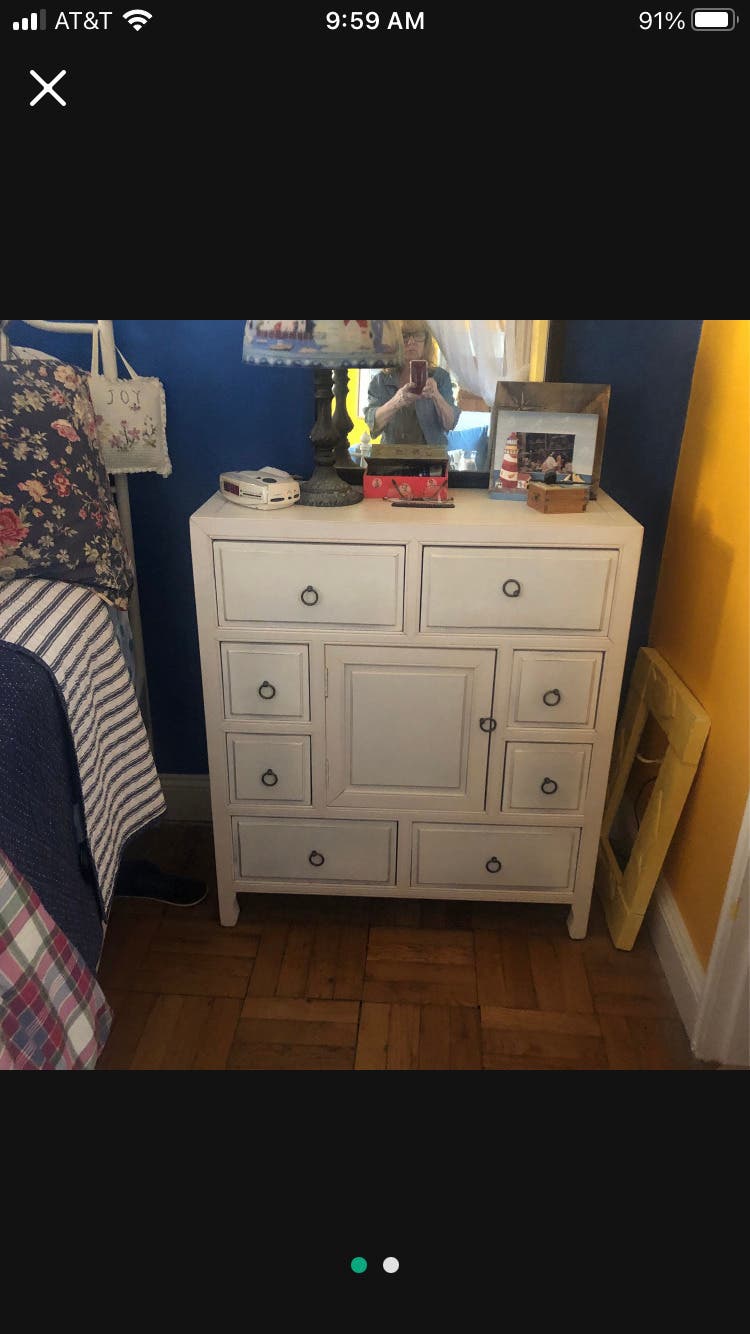 Bedroom, dresser, and chest white