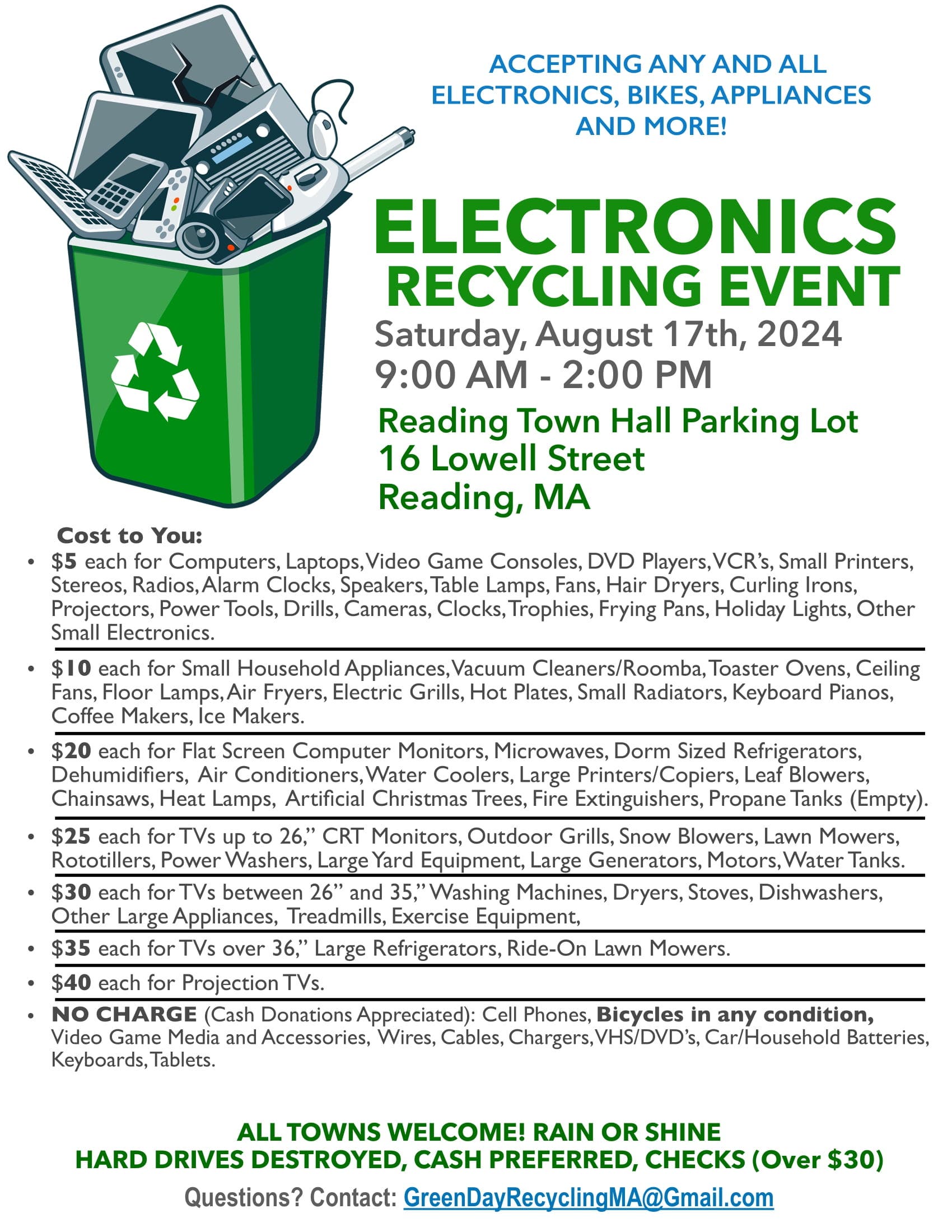 Electronics Recycling Event in Reading 