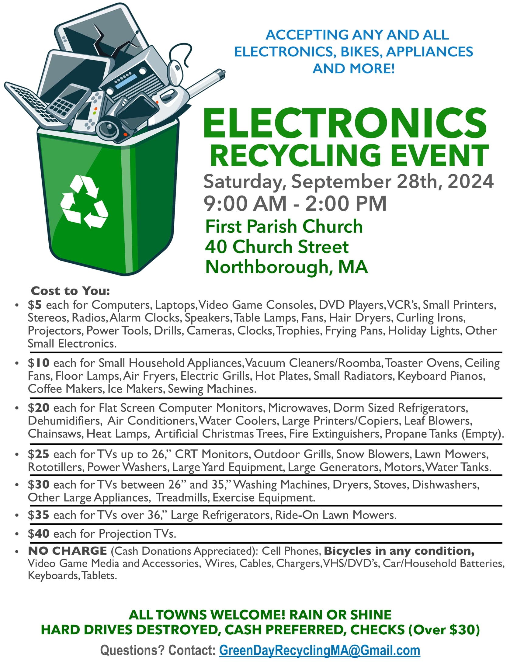 Electronics Recycling Event in Northborough