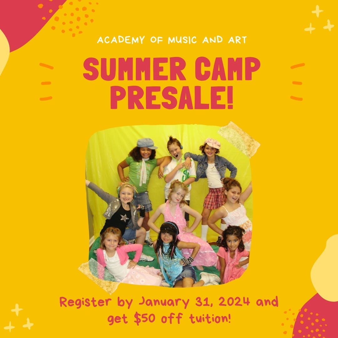 Summer Camps for The Creative Child. Save $50 per camp. Sale end 1/31/24