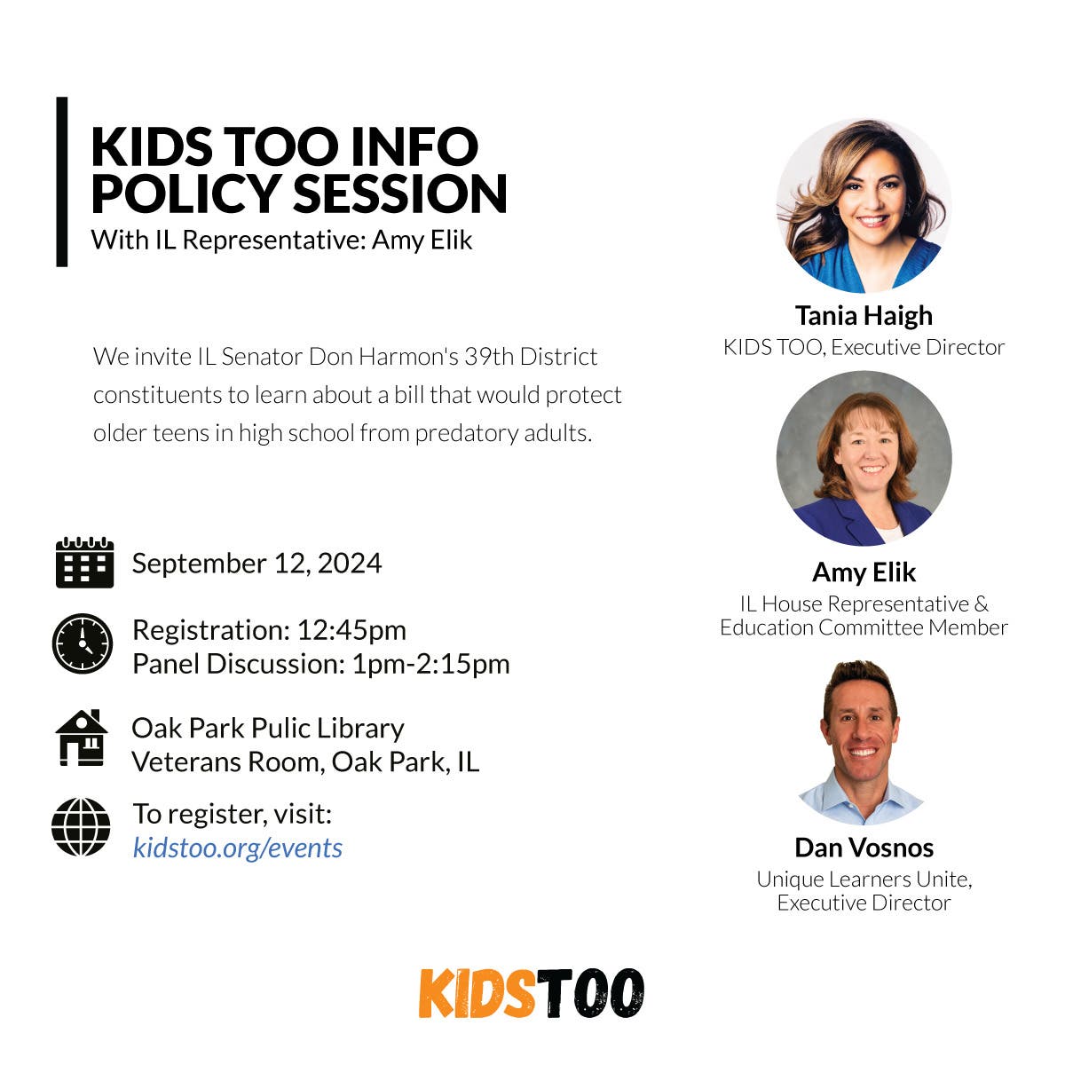 KIDS TOO Policy Info Session