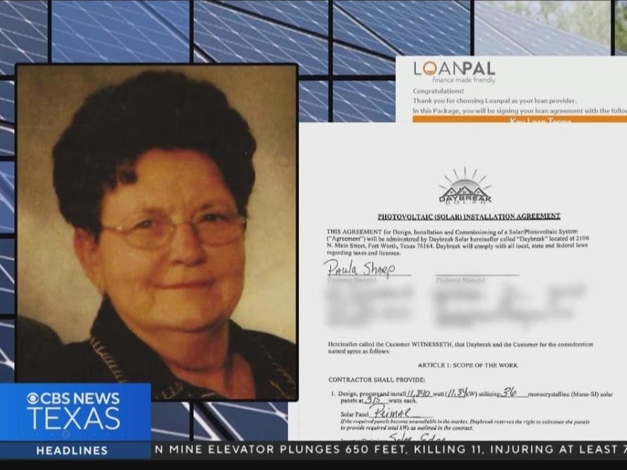 North Texas Woman Believes Late Stepmother Was Exploited By Solar Panel Contractor, Lender