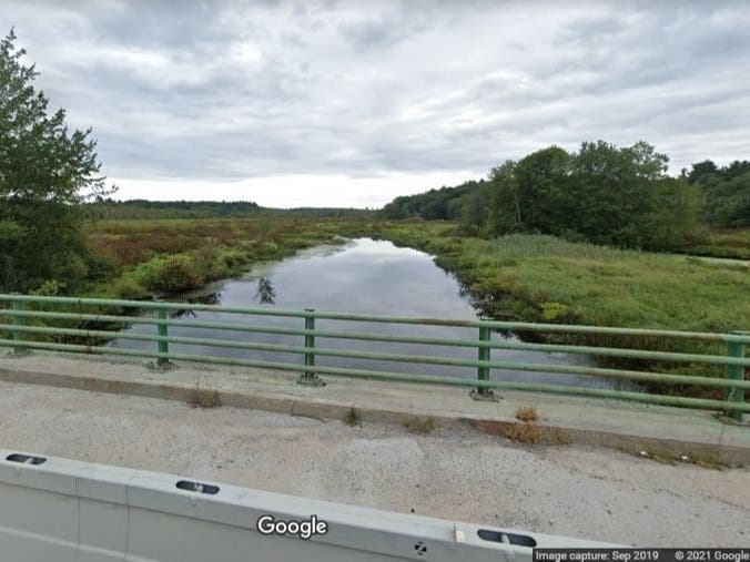 The Charles River, seen from Route 109 in Medfield, where a possible discharge has been detected.