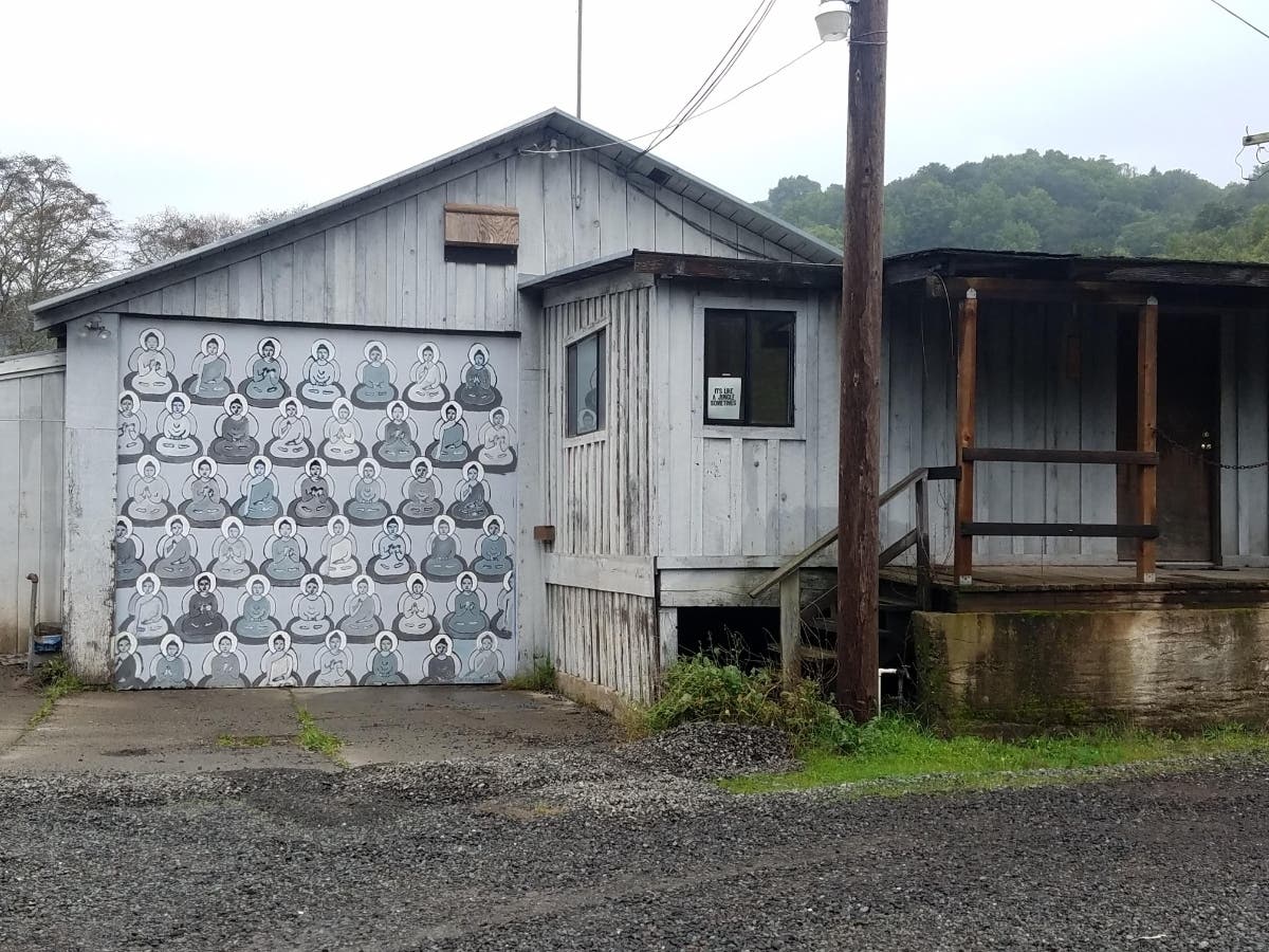 "10,000 Buddhas" by Amanda Giacomini as seen on display in Point Reyes Station.