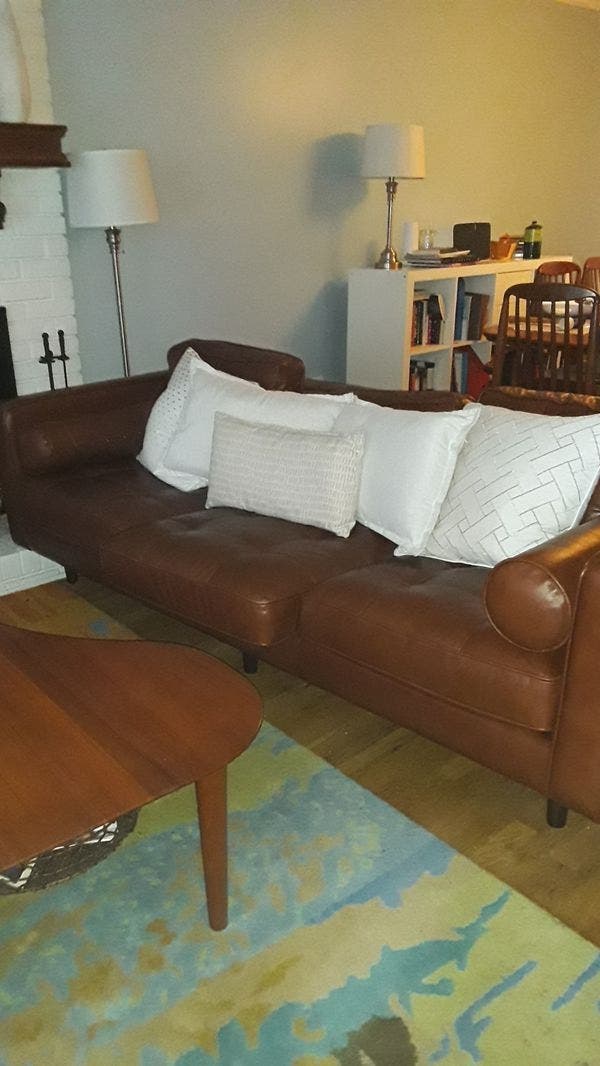 Beautiful soft leather sofa $500