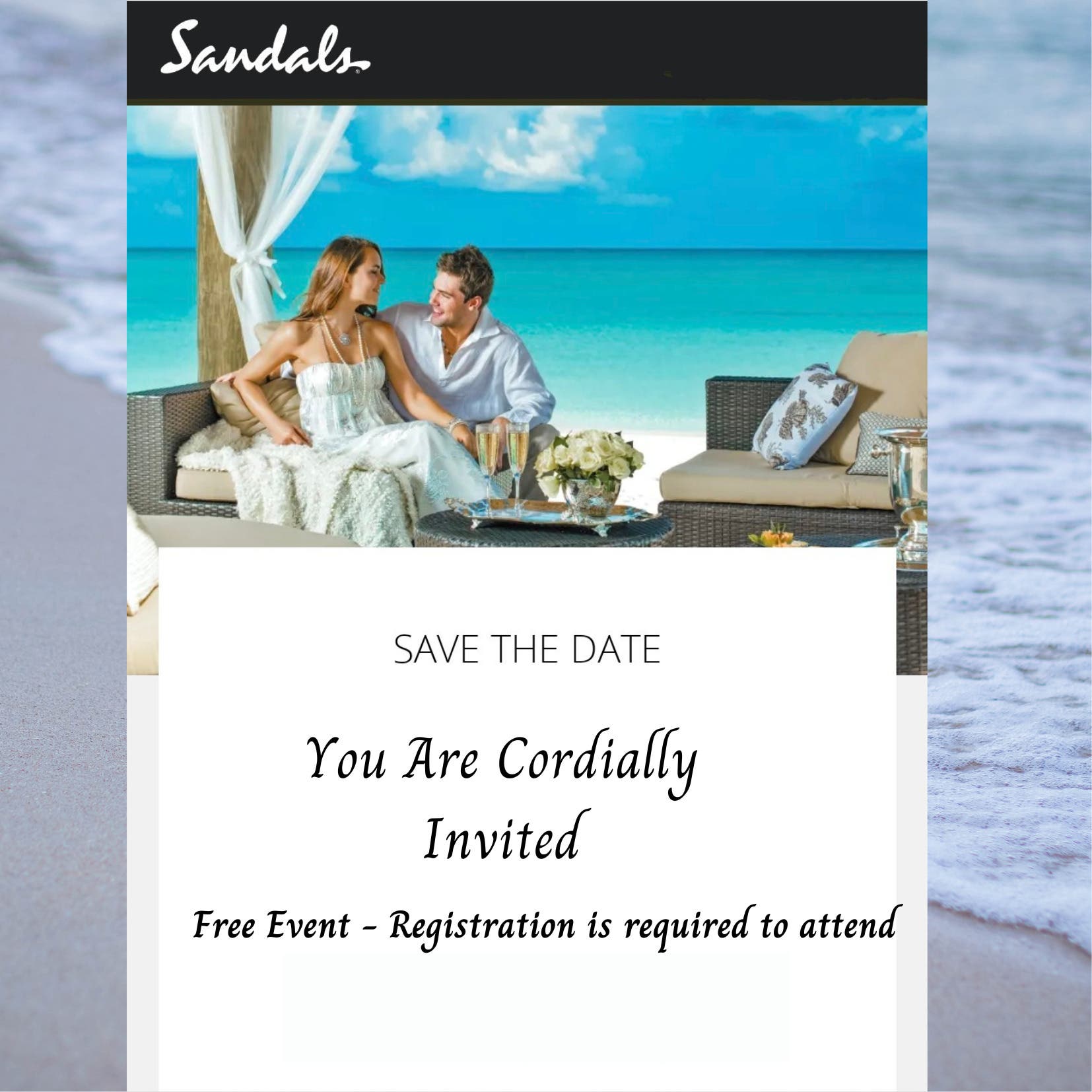 Sandals Virtual Wedding Party