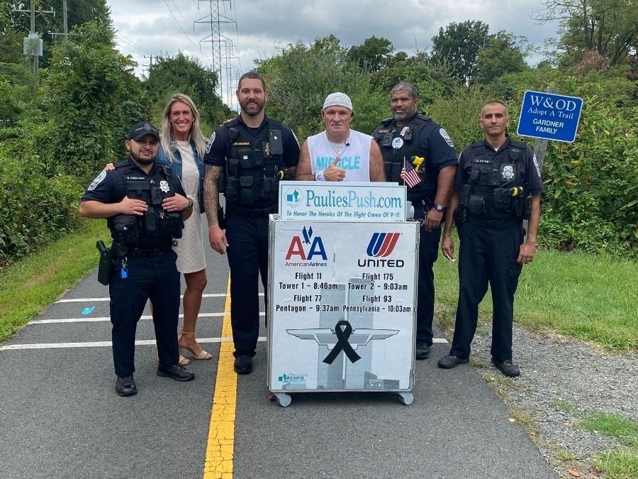 Ex-Flight Attendant Treks Through Herndon In Honor Of 9/11 Victims