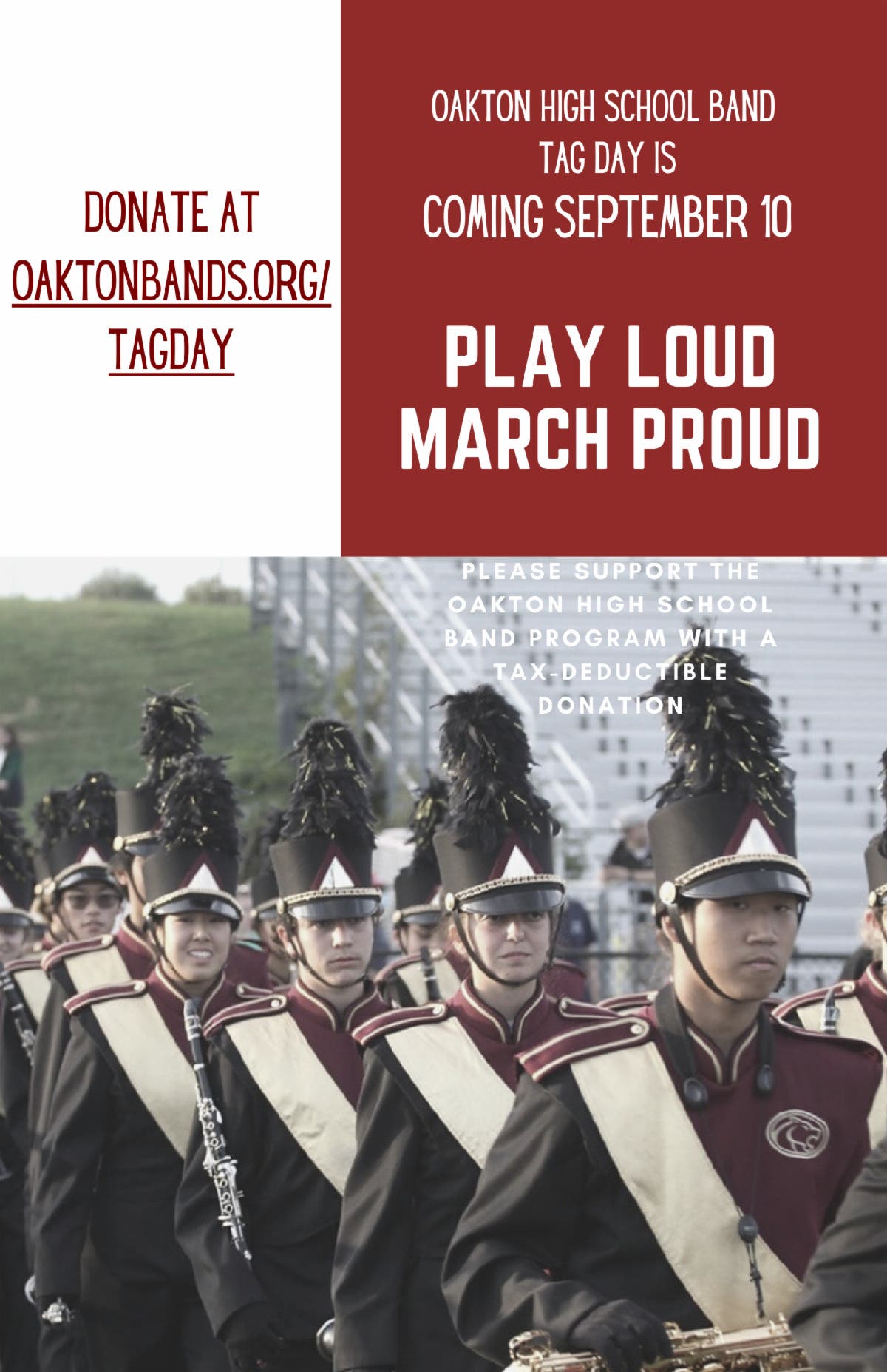 Oakton High School Band Tag Day, 9/10