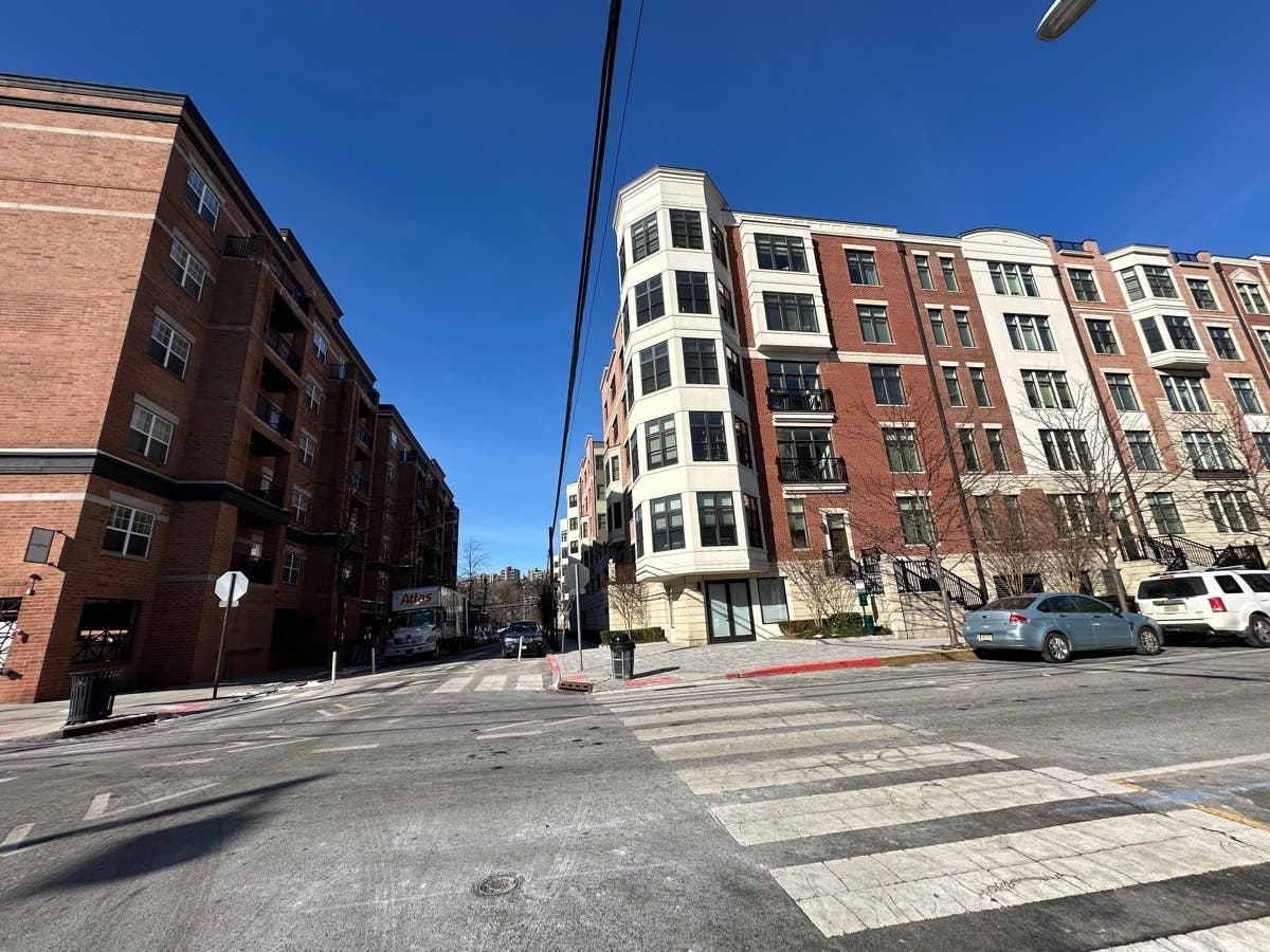 Equity residential owns the Rivington (left), which was judged to be under rent control in Hoboken more than a year ago. The Jordan, on the right, is also under rent control, the city says.